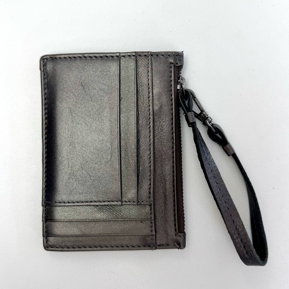 Like new metallic leather card wallet